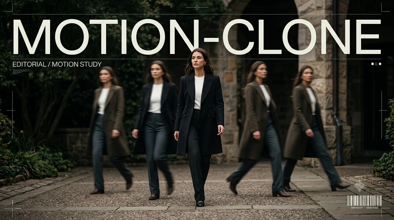 Motion-Clone Editorial Fashion Poster